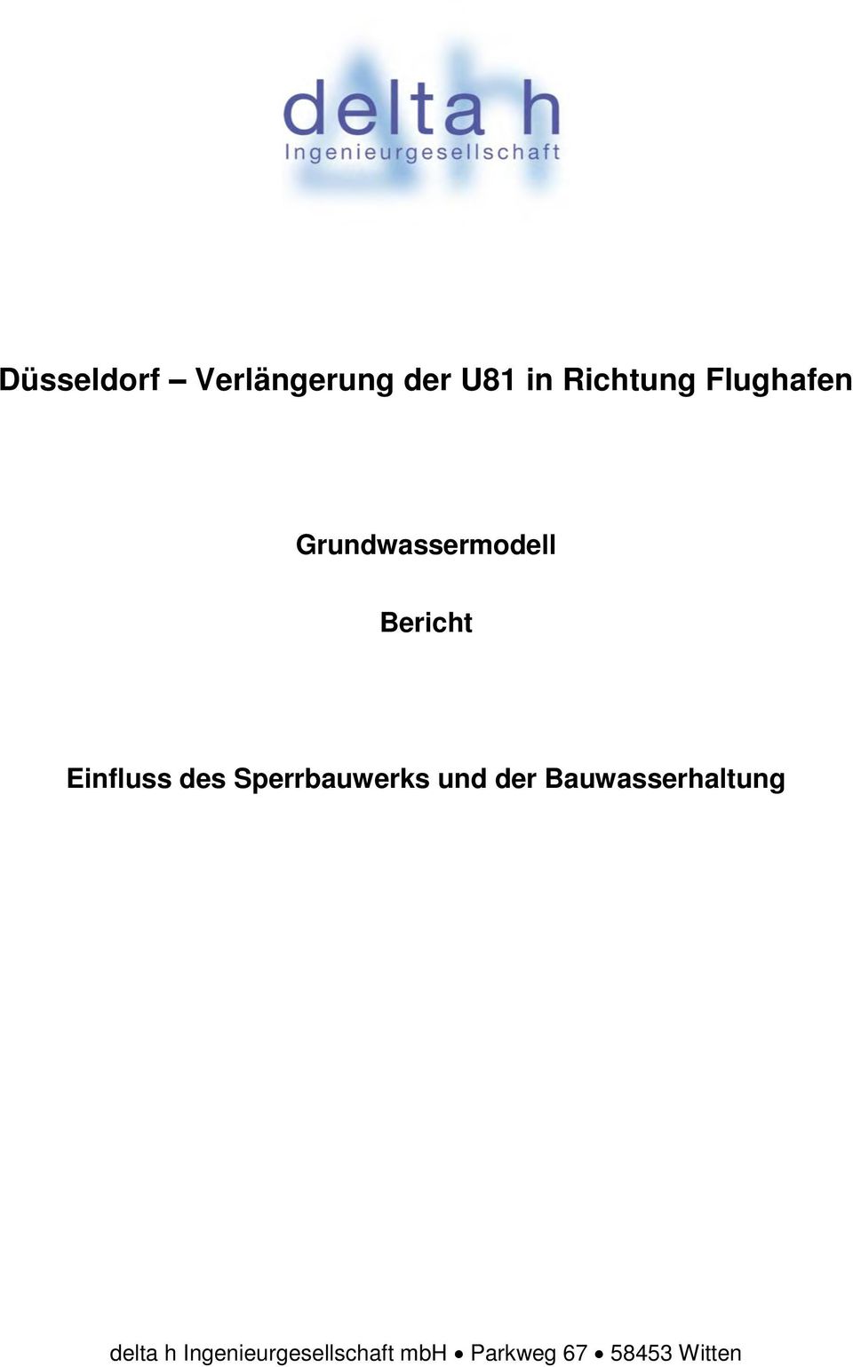 Grundwassermodell Bericht delta h