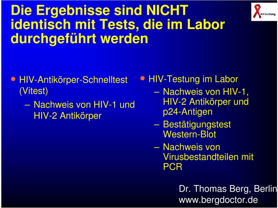 Antikörper HIV-Testung im Labor Nachweis von HIV-1, HIV-2 Antikörper und