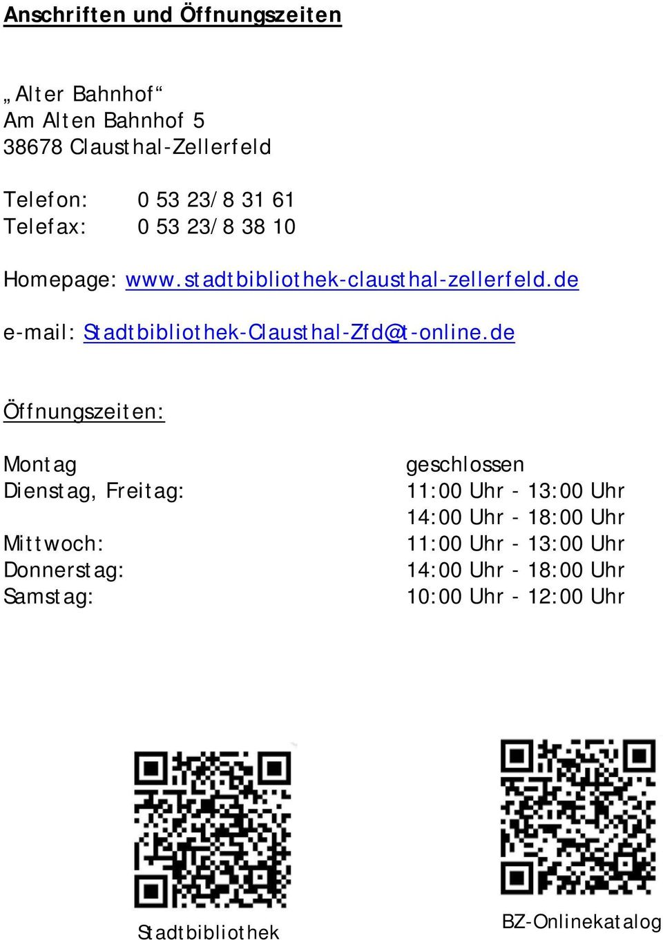 de e-mail: Stadtbibliothek-Clausthal-Zfd@t-online.