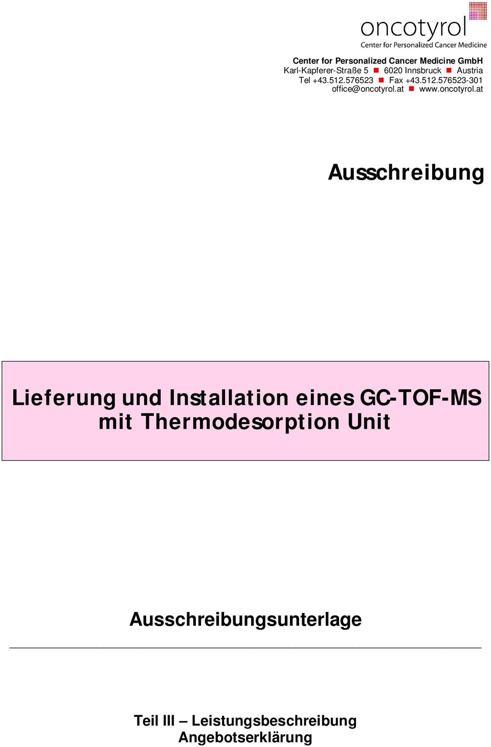 Thermodesorption Unit