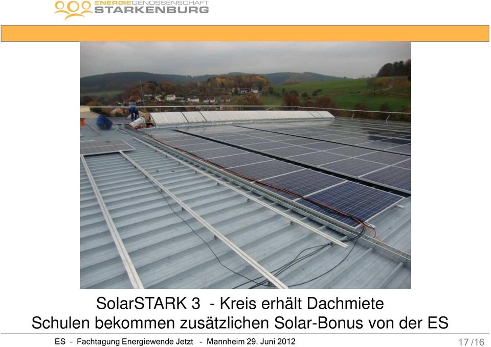 Solar-Bonus von der ES ES Fachtagung
