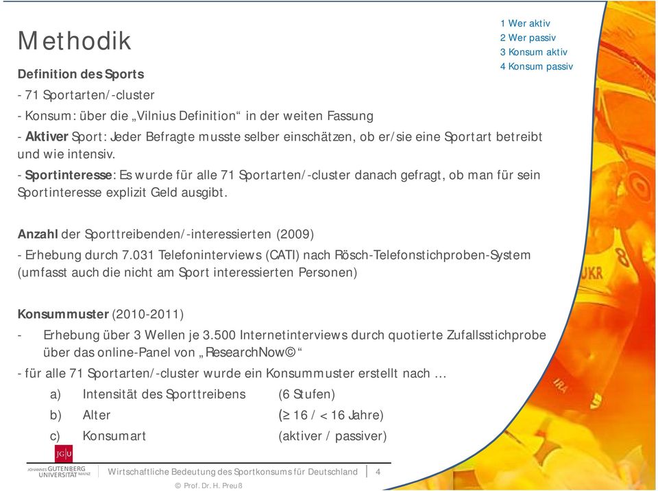 Anzahl der Sporttreibenden/-interessierten (2009) - Erhebung durch 7.