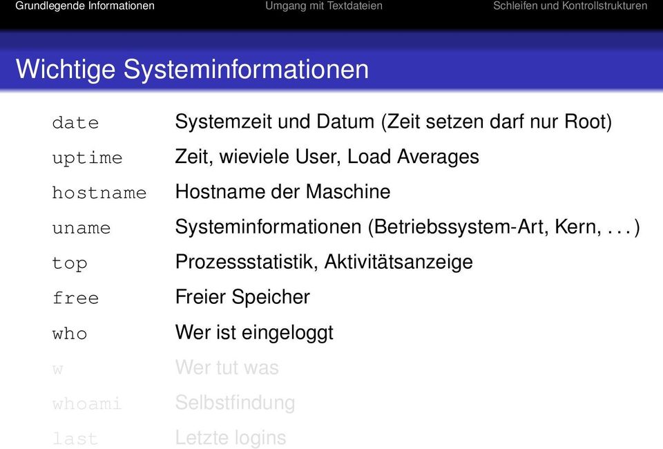 Systeminformationen (Betriebssystem-Art, Kern,.