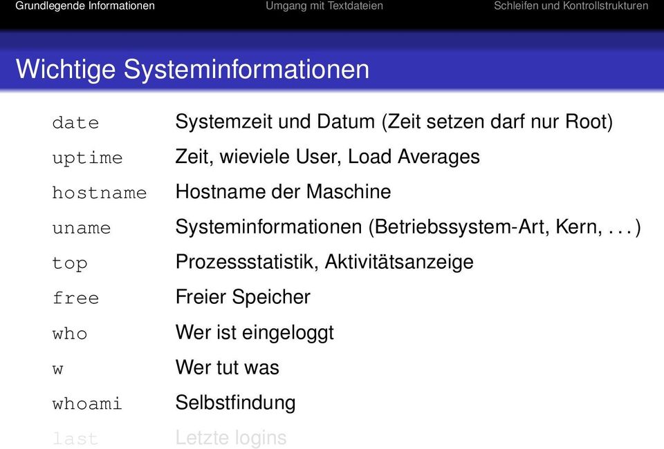 Systeminformationen (Betriebssystem-Art, Kern,.