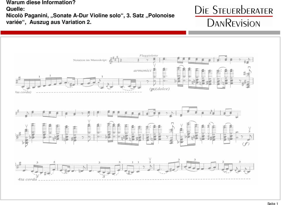 A-Dur Violine solo, 3.