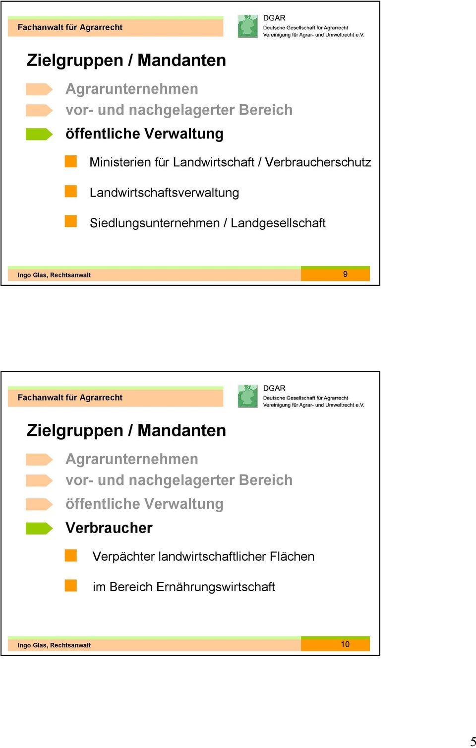 Landgesellschaft 9  Verbraucher Verpächter landwirtschaftlicher Flächen im Bereich