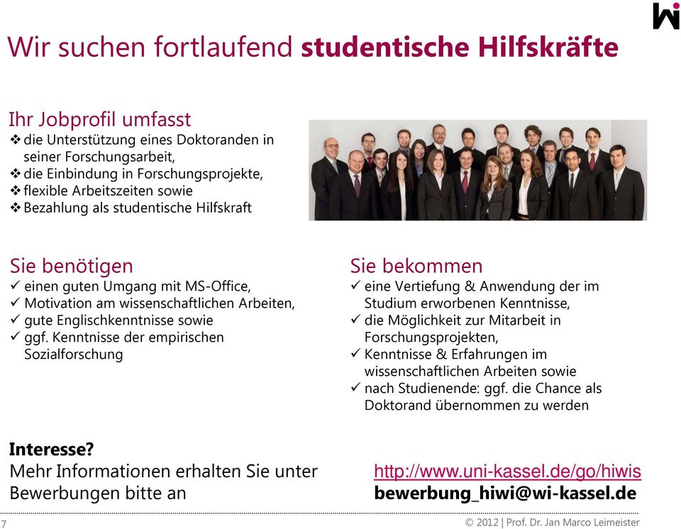 Kenntnisse der empirischen ischen Sozialforschung Interesse?