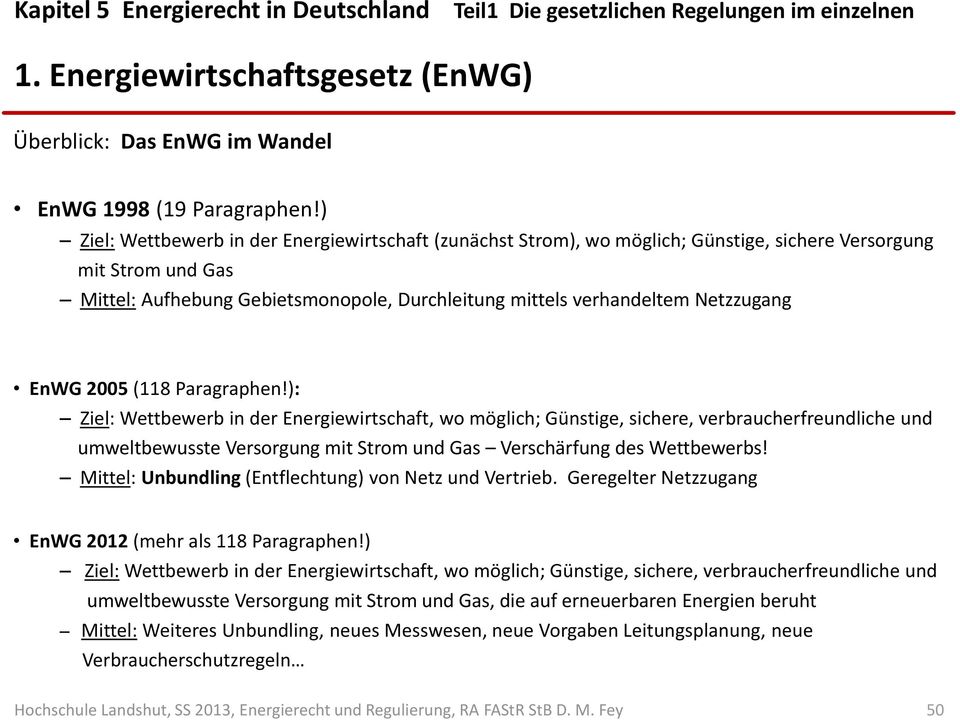 Netzzugang EnWG 2005 (118 Paragraphen!