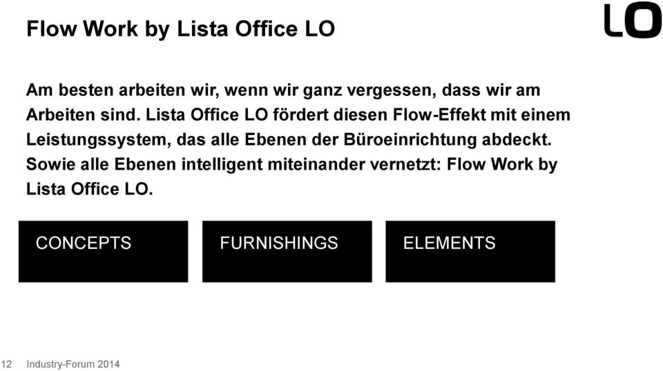 Lista Office LO fördert diesen Flow-Effekt mit einem Leistungssystem, das alle