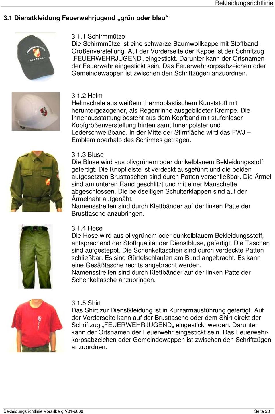 Das Feuerwehrkorpsabzeichen oder Gemeindewappen ist zwischen den Schriftzügen anzuordnen. 3.1.