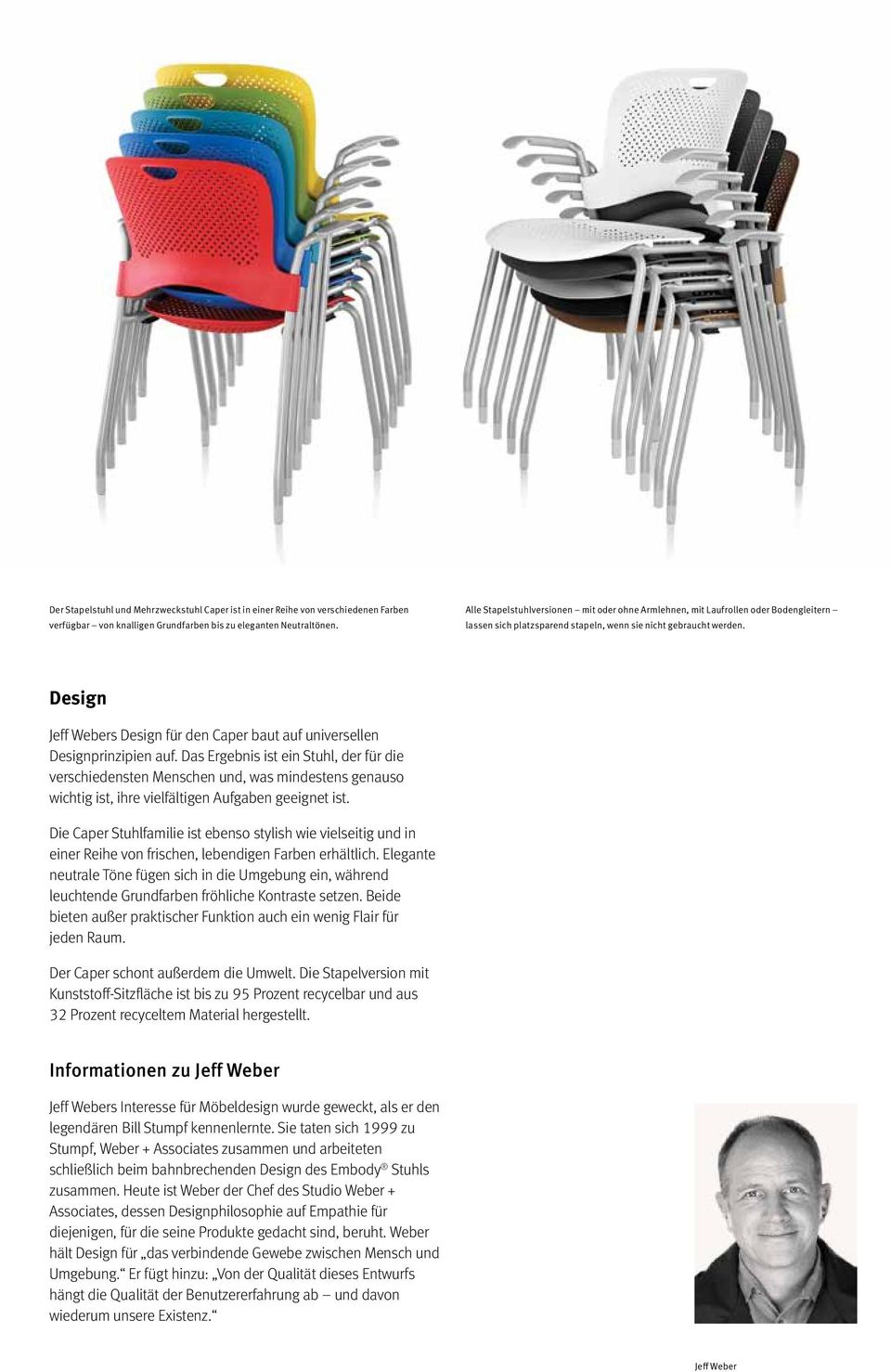 Design Jeff Webers Design für den Caper baut auf universellen Designprinzipien auf.