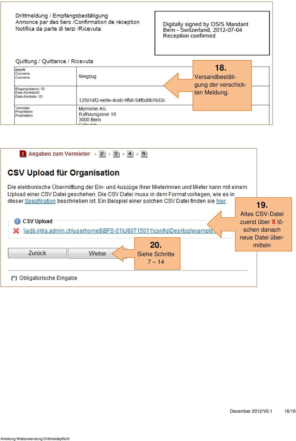 Altes CSV-Datei zuerst über X löschen