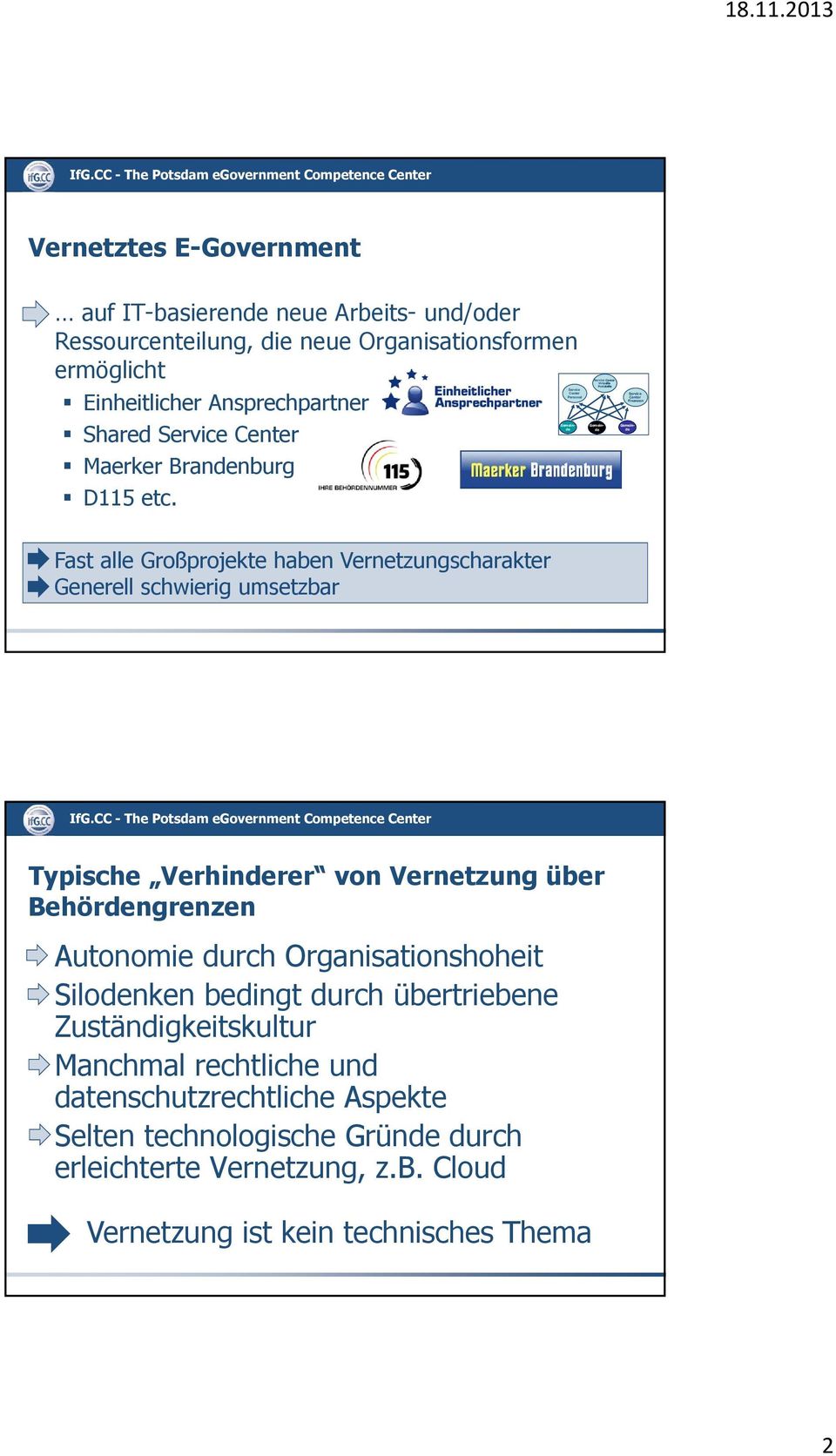 Ansprechpartner Gemeinde Shared Service Center Maerker Brandenburg D115 etc.