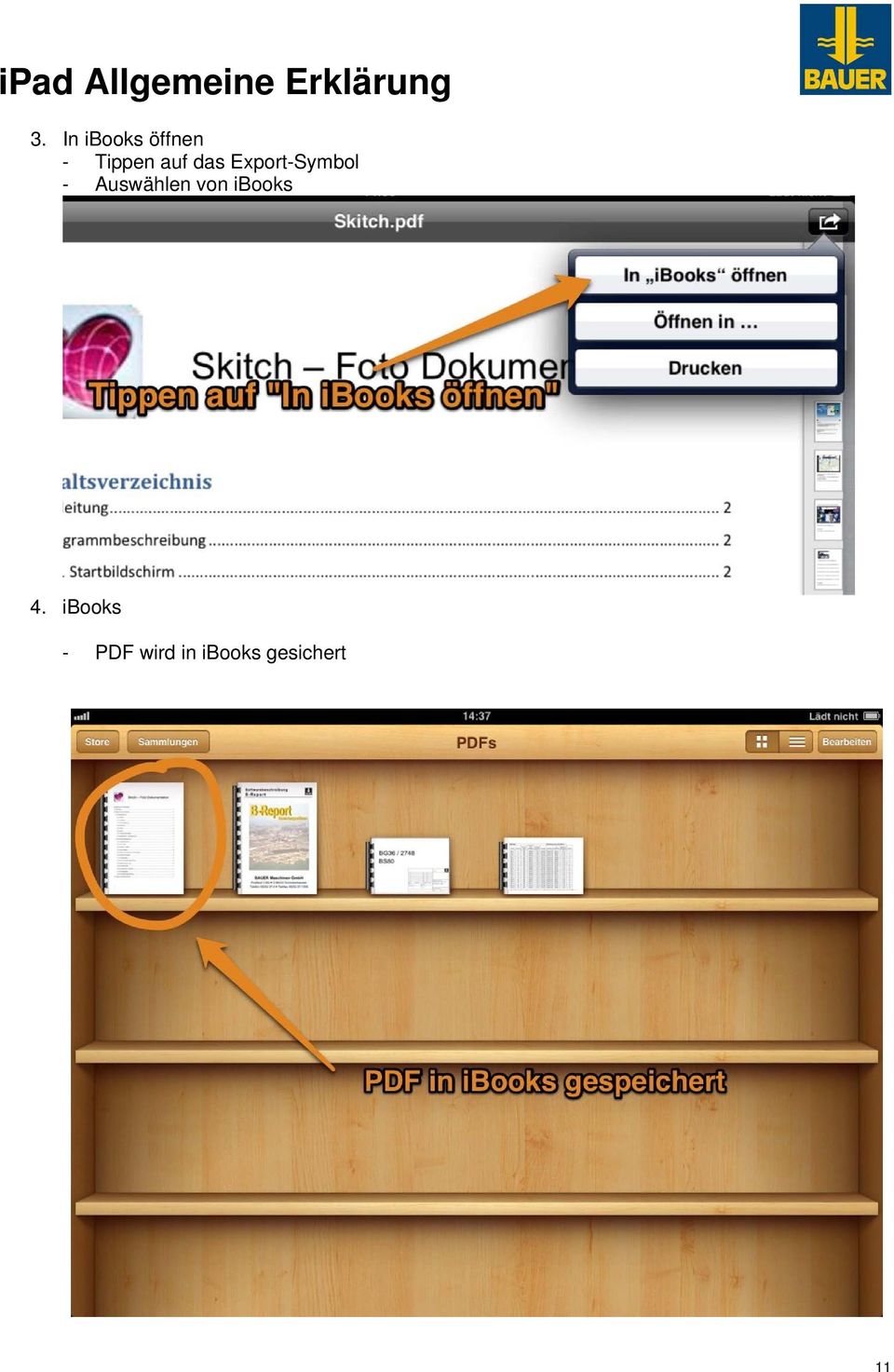 Auswählen von ibooks 4.