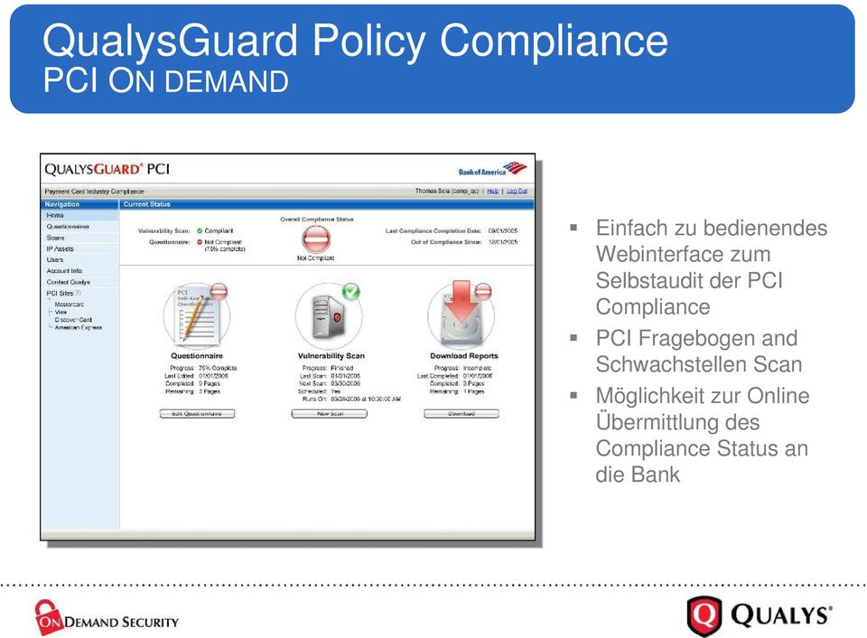 Compliance PCI Fragebogen and Schwachstellen Scan
