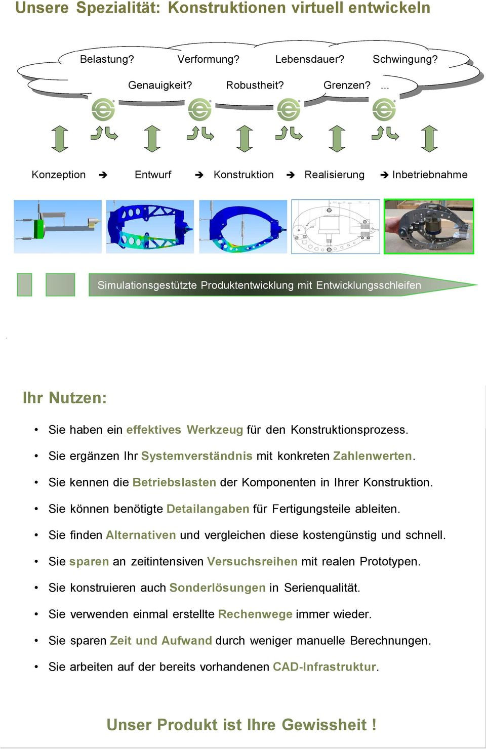 Ihr Nutzen: Sie haben ein effektives Werkzeug für den Konstruktionsprozess. Sie ergänzen Ihr Systemverständnis mit konkreten Zahlenwerten.