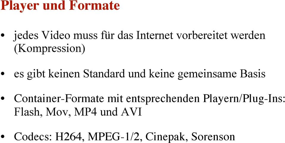 gemeinsame Basis Container-Formate mit entsprechenden