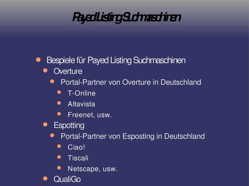Deutschland T-Online Altavista Freenet, usw.