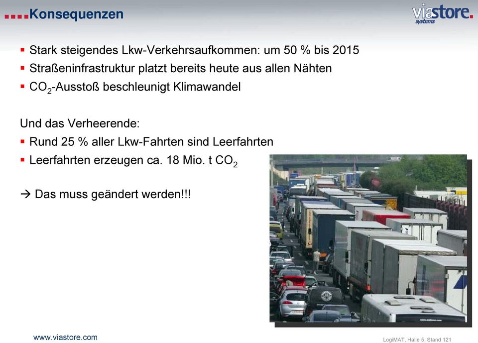 beschleunigt Klimawandel Und das Verheerende: Rund 25 % aller Lkw-Fahrten