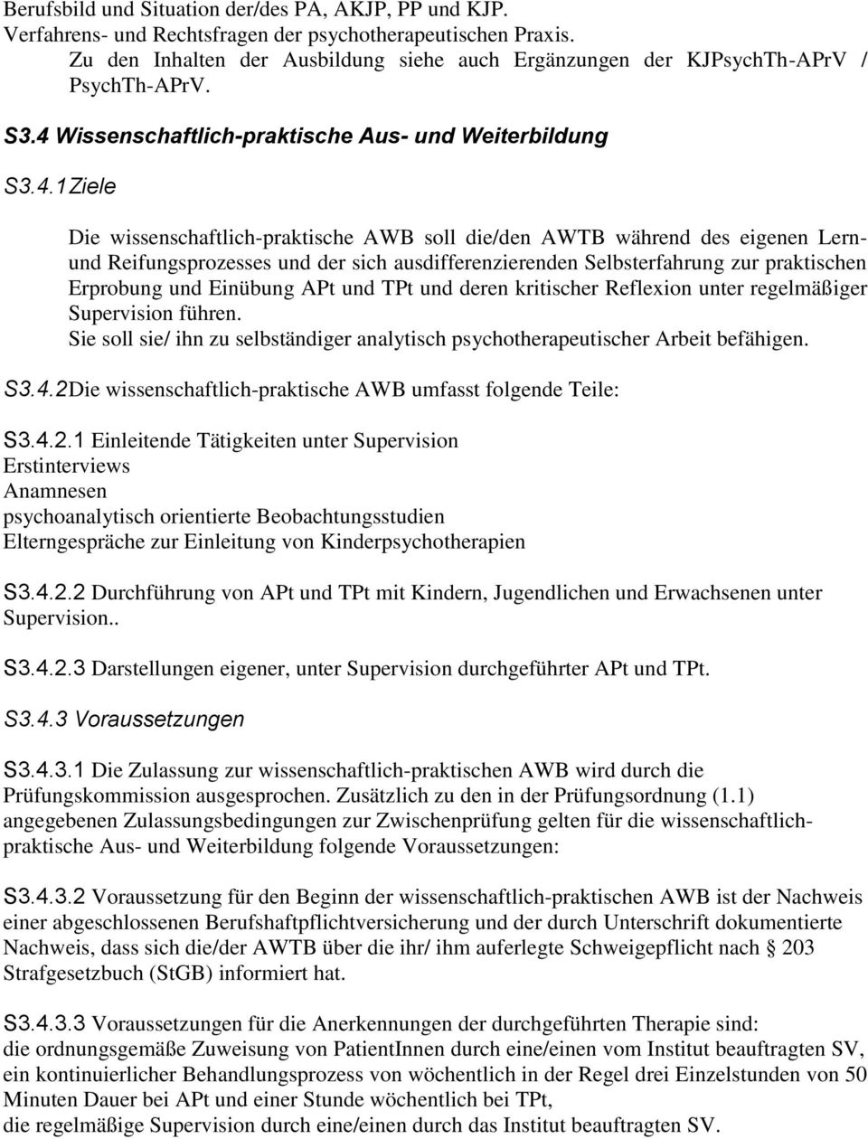 Wissenschaftlich-praktische Aus- und Weiterbildung S3.4.