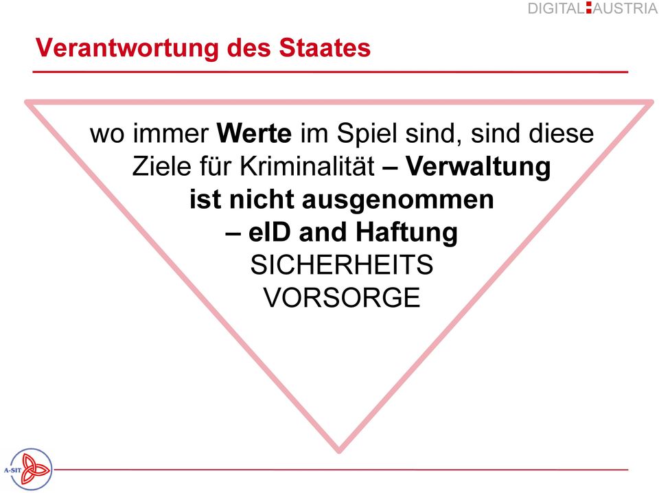 Ziele für Kriminalität Verwaltung ist nicht