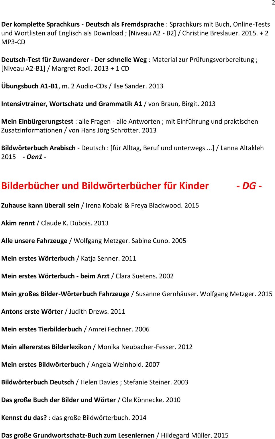 2013 Intensivtrainer, Wortschatz und Grammatik A1 / von Braun, Birgit.