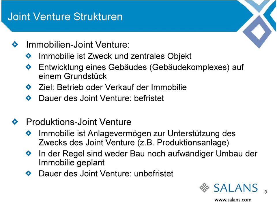 Produktions-Joint Venture Immobi