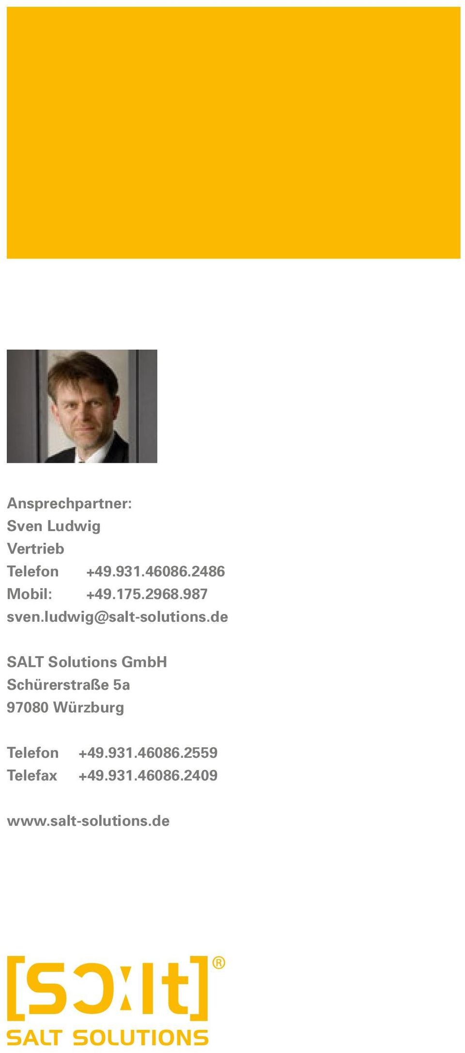 de SALT Solutions GmbH Schürerstraße 5a 97080 Würzburg