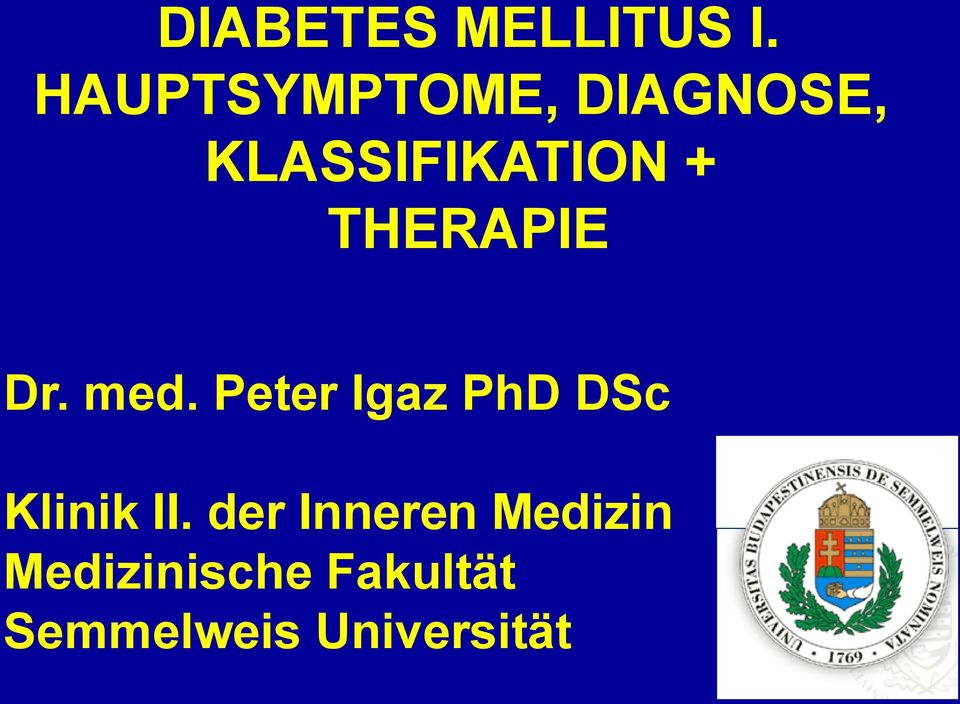 THERAPIE Dr. med.