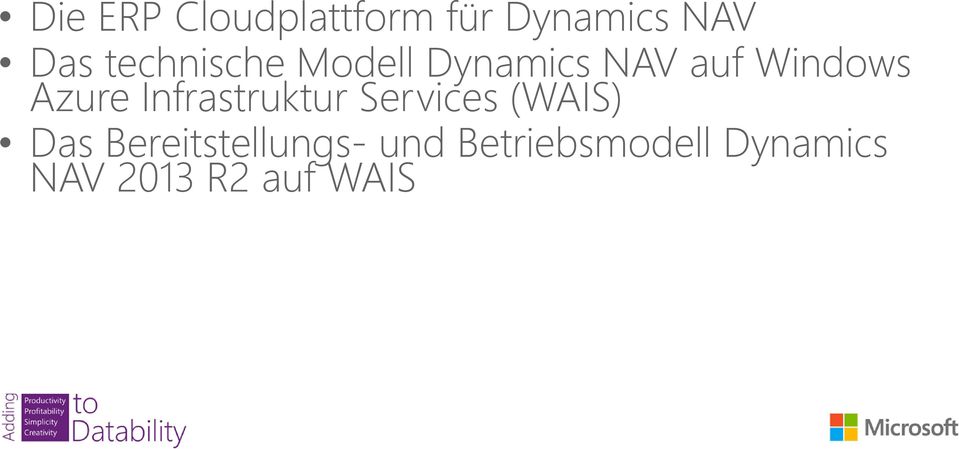 Azure Infrastruktur Services (WAIS) Das