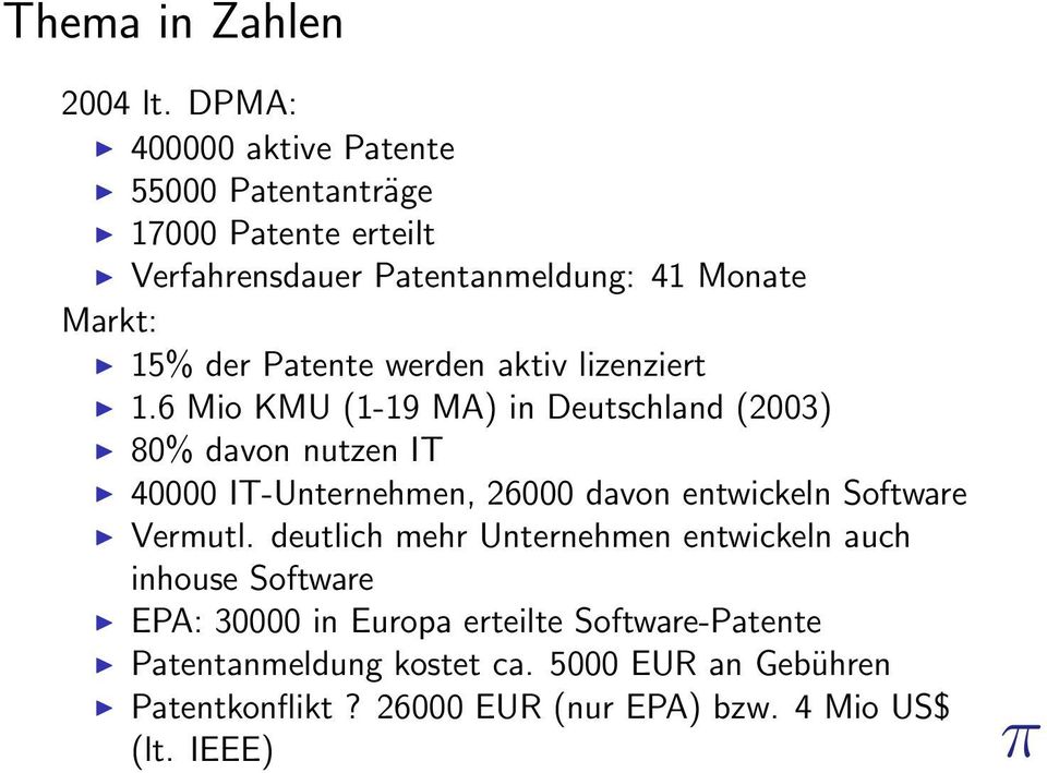 Patente werden aktiv lizenziert 1.