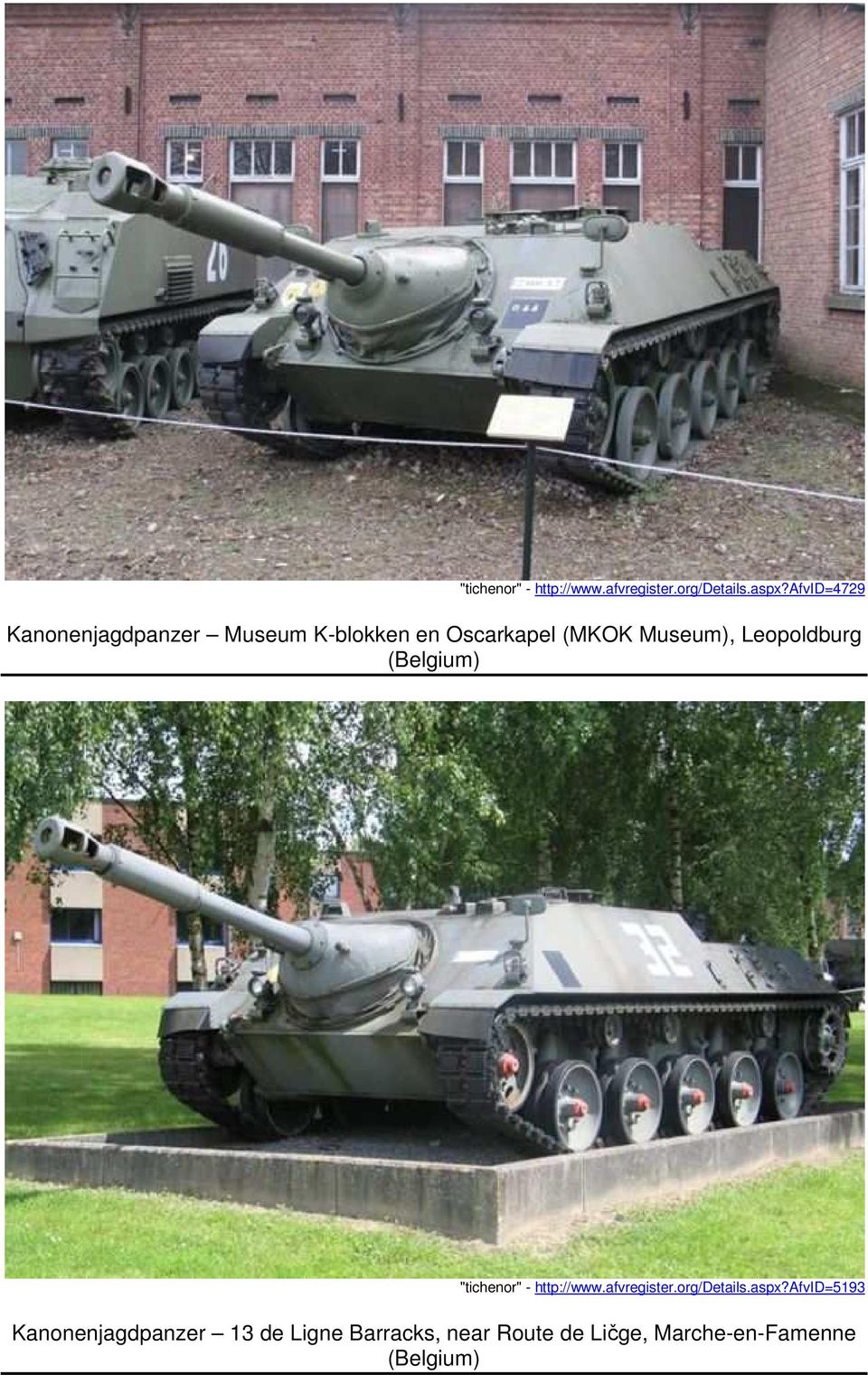 Leopoldburg (Belgium) afvid=5193 Kanonenjagdpanzer 13 de Ligne Barracks,