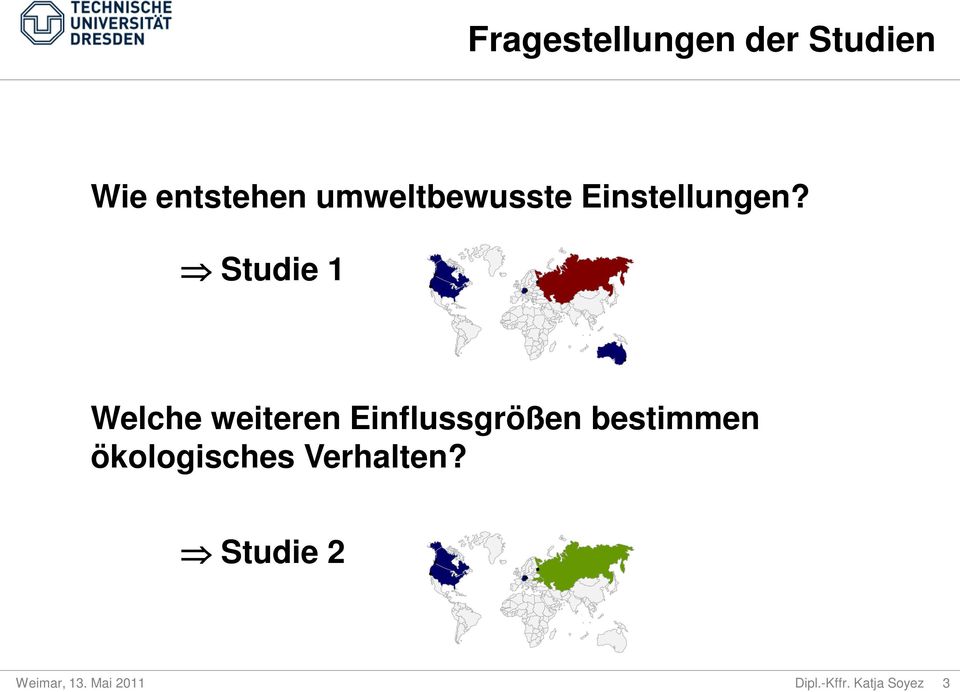 Studie 1 Welche weiteren Einflussgrößen