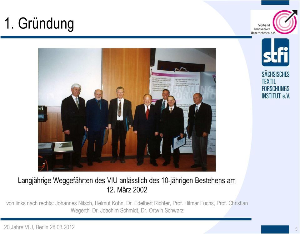 März 2002 von links nach rechts: Johannes Nitsch, Helmut Kohn, Dr.
