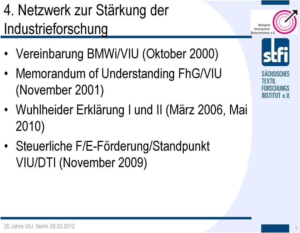 Wuhlheider Erklärung I und II (März 2006, Mai 2010) Steuerliche
