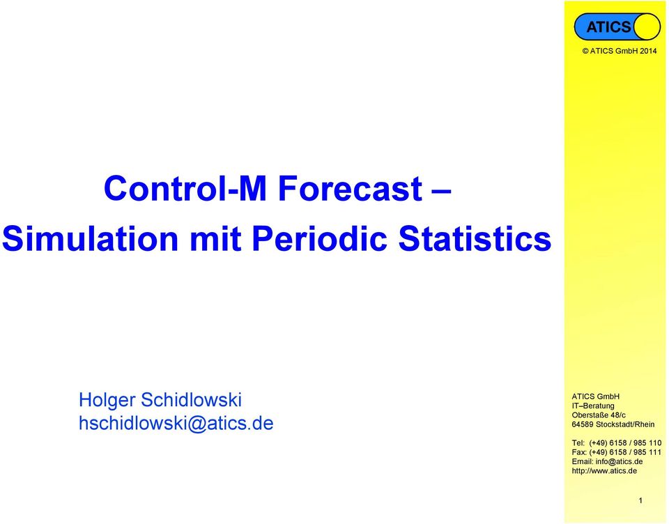 Statistics Holger