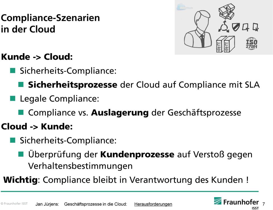 Auslagerung der Geschäftsprozesse Cloud -> Kunde: Sicherheits-Compliance: Überprüfung der Kundenprozesse