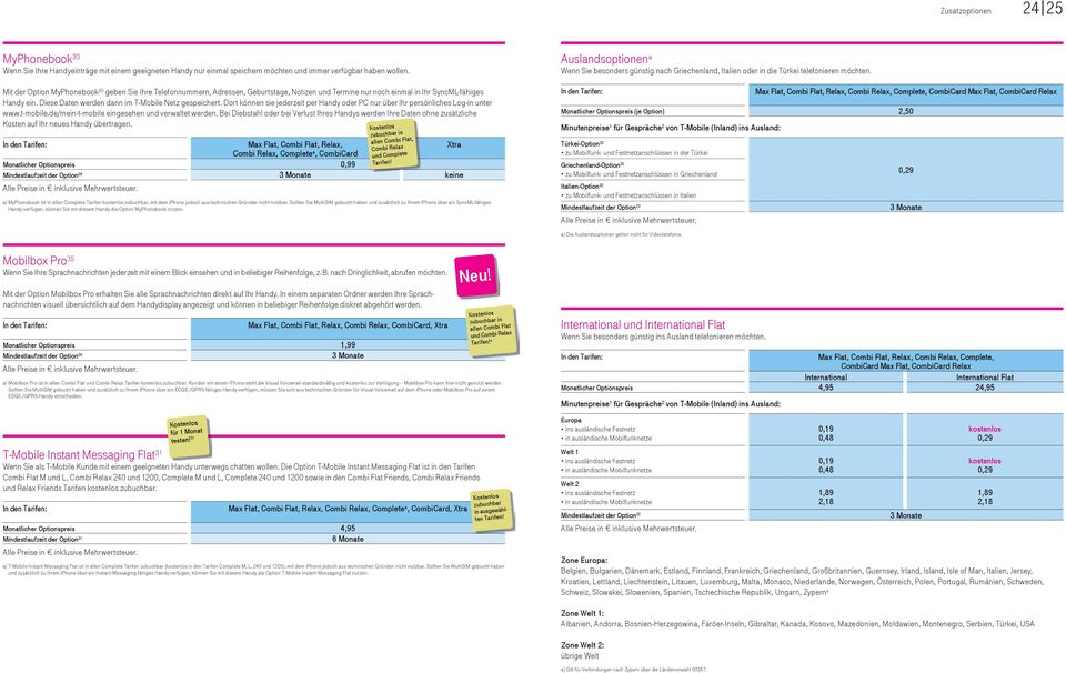 Diese Daten werden dann im T-Mobile Netz gespeichert. Dort können sie jederzeit per Handy oder PC nur über Ihr persönliches Log-in unter www.t-mobile.de/mein-t-mobile eingesehen und verwaltet werden.