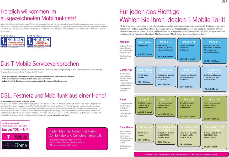 Die Leser der Fachzeitschrift connect (Ausgabe 04/2009) ziehen ein klares Fazit: Mobilfunknetzbetreiber des Jahres 2009! Übrigens: Die härtesten Tests führen wir selbst durch Tag für Tag.