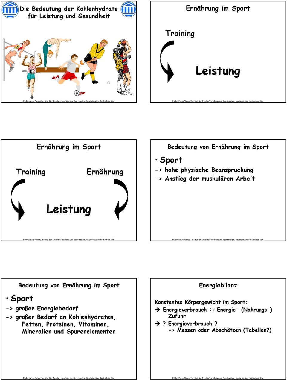 Sport Sport -> großer Energiebedarf -> großer Bedarf an Kohlenhydraten, Fetten, Proteinen, Vitaminen, Mineralien und Spurenelementen