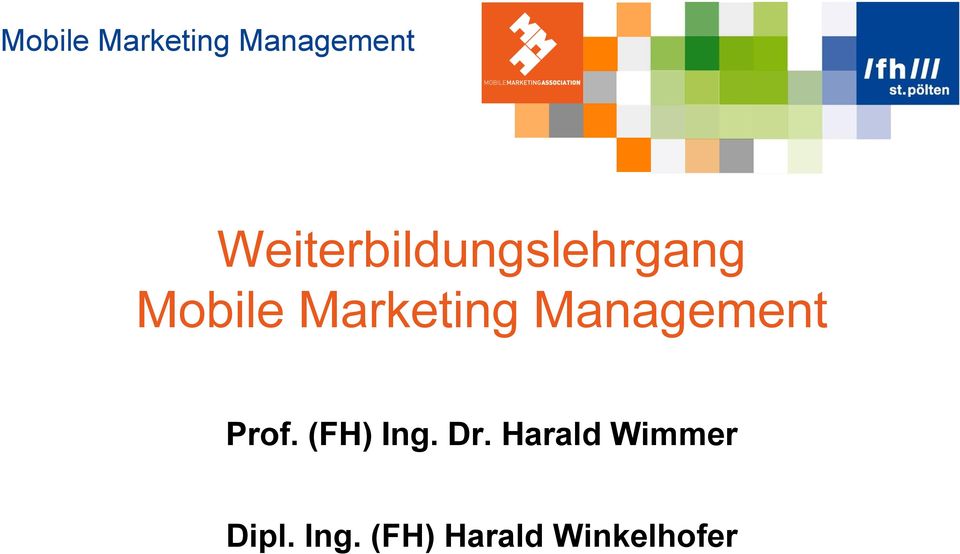 (FH) Ing. Dr. Harald Wimmer Dipl.