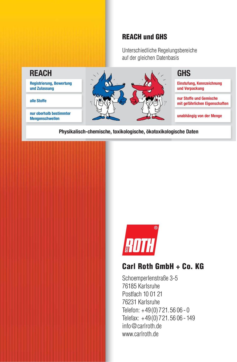 Eigenschaften unabhängig von der Menge Physikalisch-chemische, toxikologische, ökotoxikologische Daten Carl Roth GmbH + Co.