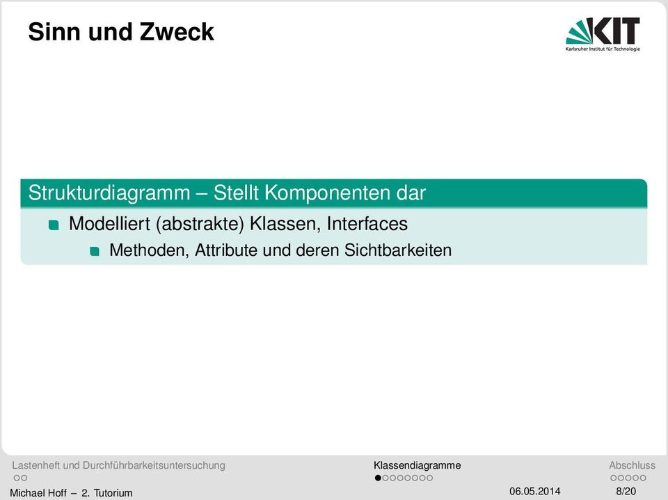 Klassen, Interfaces Methoden, Attribute und