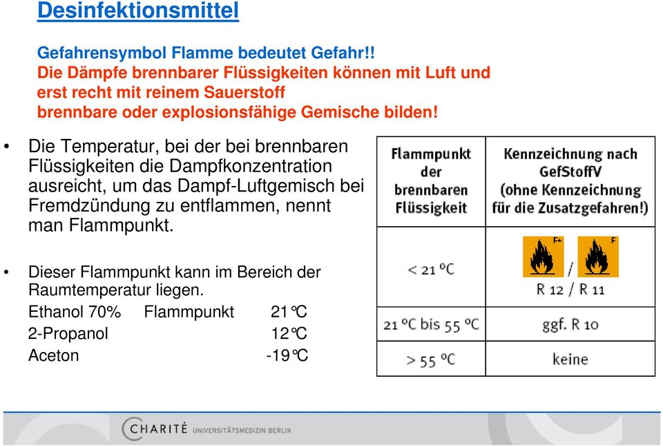 explosionsfähige Gemische bilden!