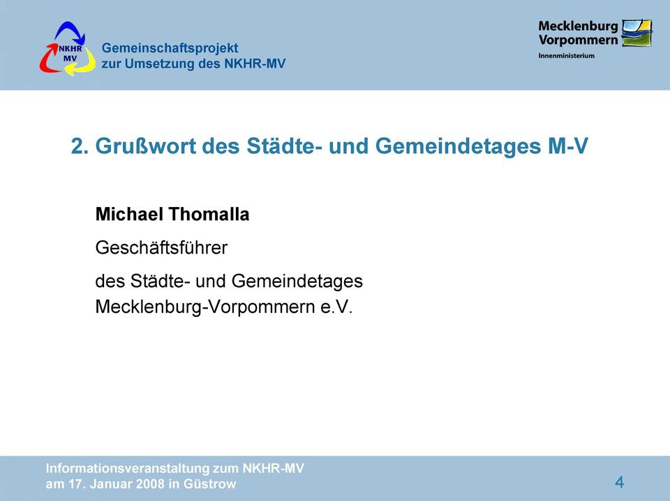 Gemeindetages Mecklenburg-Vorpommern e.v.