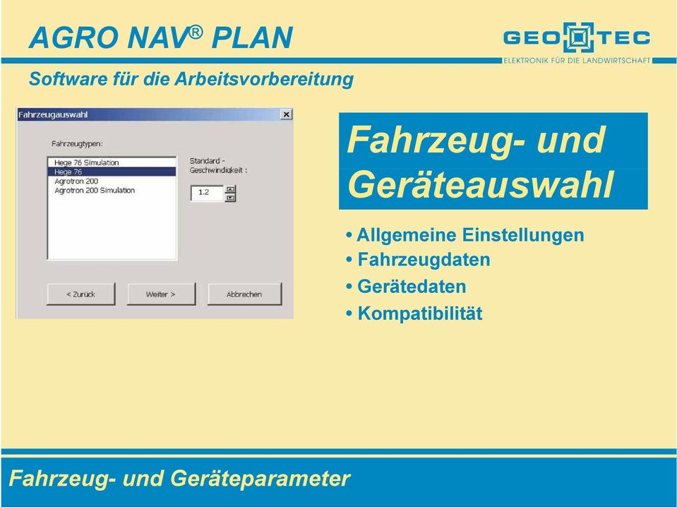 Fahrzeugdaten Gerätedaten t