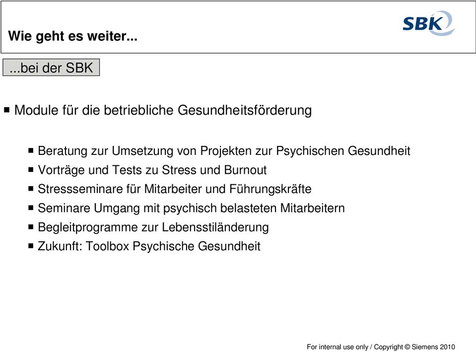 Projekten zur Psychischen Gesundheit Vorträge und Tests zu Stress und Burnout Stressseminare