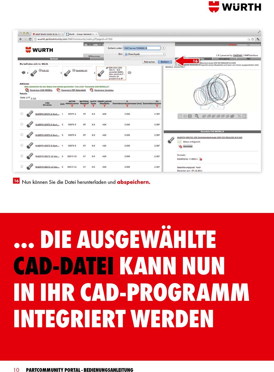 ... DiE ausgewählte cad-datei Kann nun in ihr