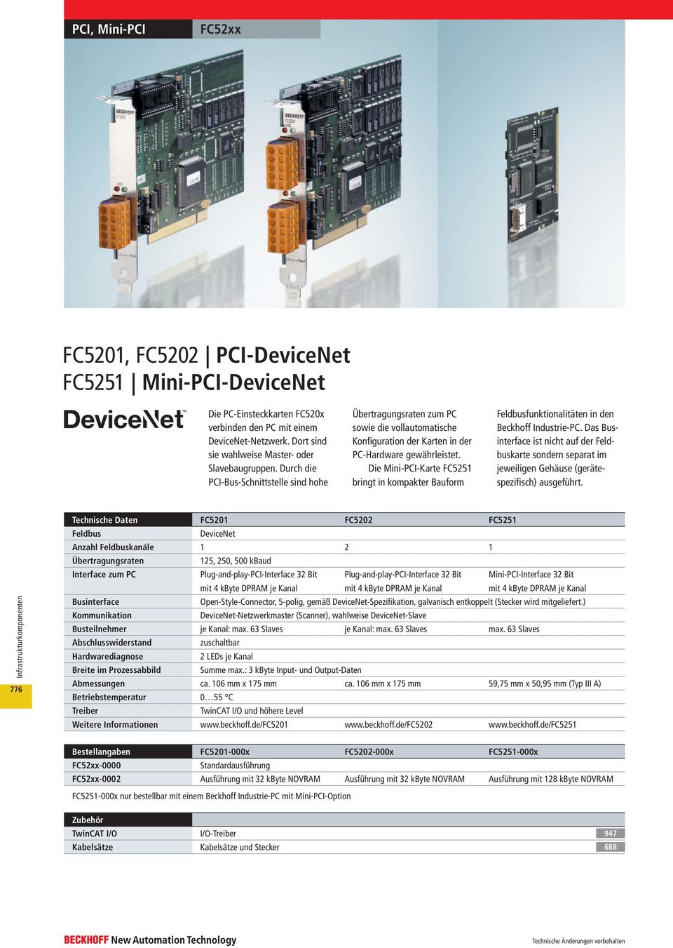 Die Mini-PCI-Karte FC5251 bringt in kompakter Bauform Feldbusfunktionalitäten in den Beckhoff Industrie-PC.