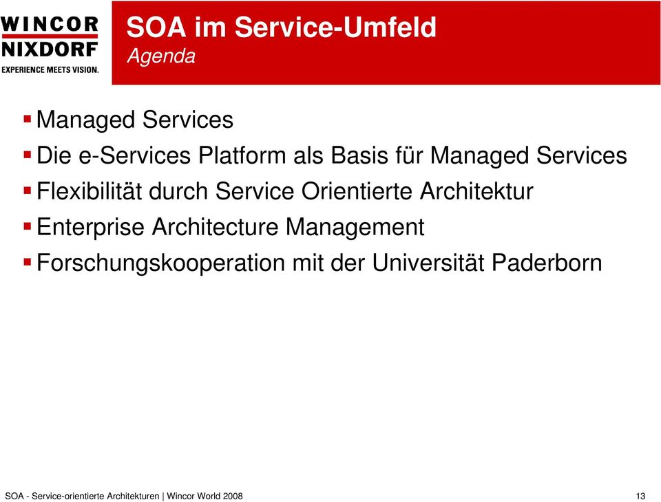 Service Orientierte Architektur Enterprise Architecture